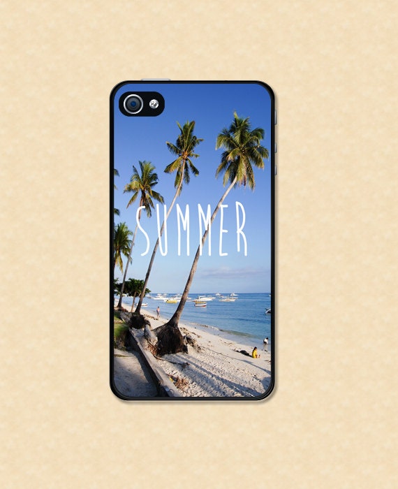 Iphone case Summer Beautiful Beach Sand Palm Trees Iphone 4 case cool awesome Iphone 4s case