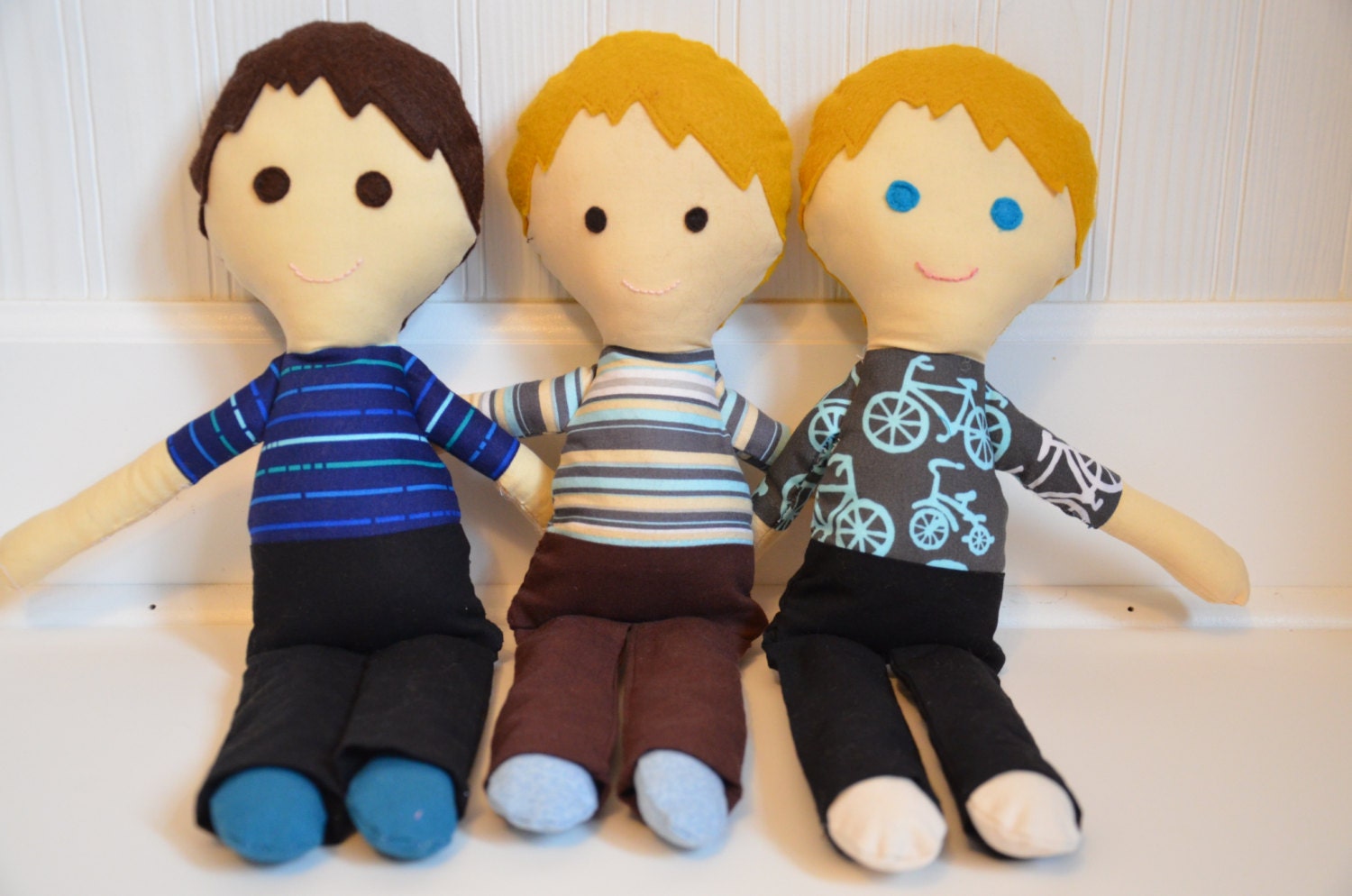 Custom Boy Rag Doll - Cloth Doll - OOAK Personalized Waldorf Inspired Fabric Doll