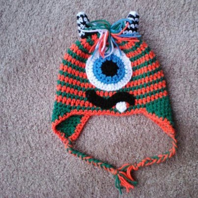 Monster Crochet Hat