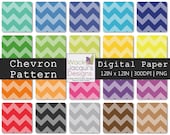 Instand Download 22 Chevron Digital Paper 12x12 PNG 300DPI