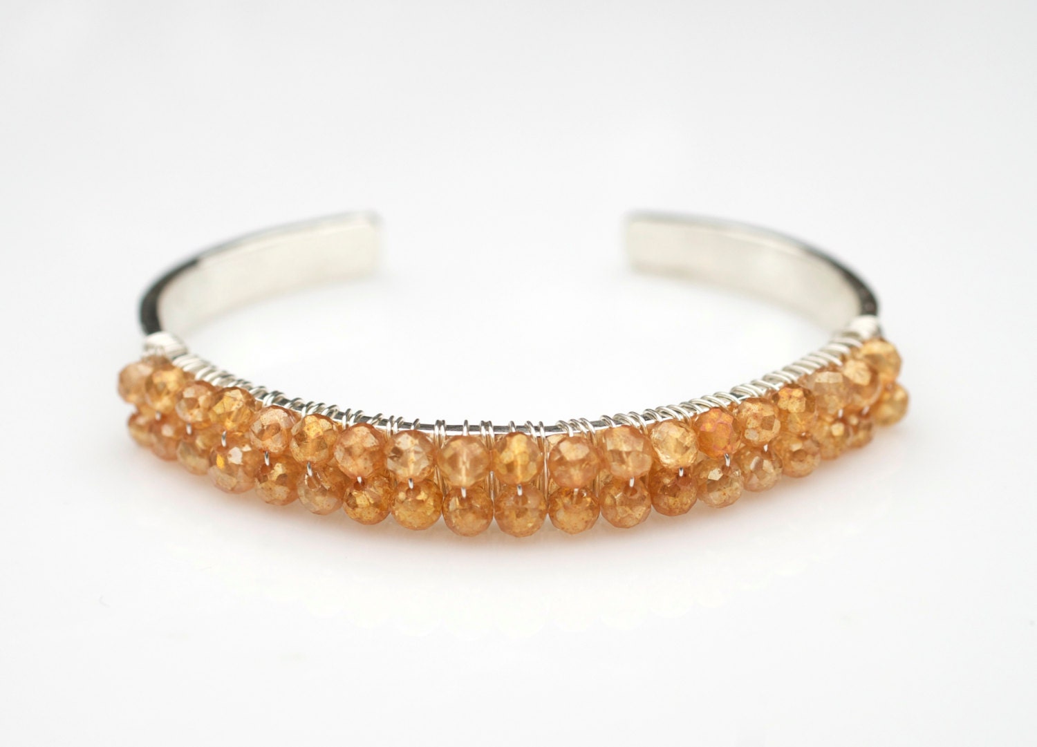 Gemstone Bangle Bracelet, Silver Bangle Bracelet, Stackable Bracelets, Gemstone Bracelet