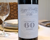 Printable Milestone Wine Labels: 20's, 30's, 40's, 50's, 60's, 70's, 80's
