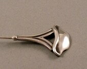 Vintage Sterling Silver Hat Pin Art Nouveau Style and Design