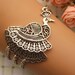 peacock bracelet,retro silver SUPER COOL big peacock bracelet,alloy bracelet---B240