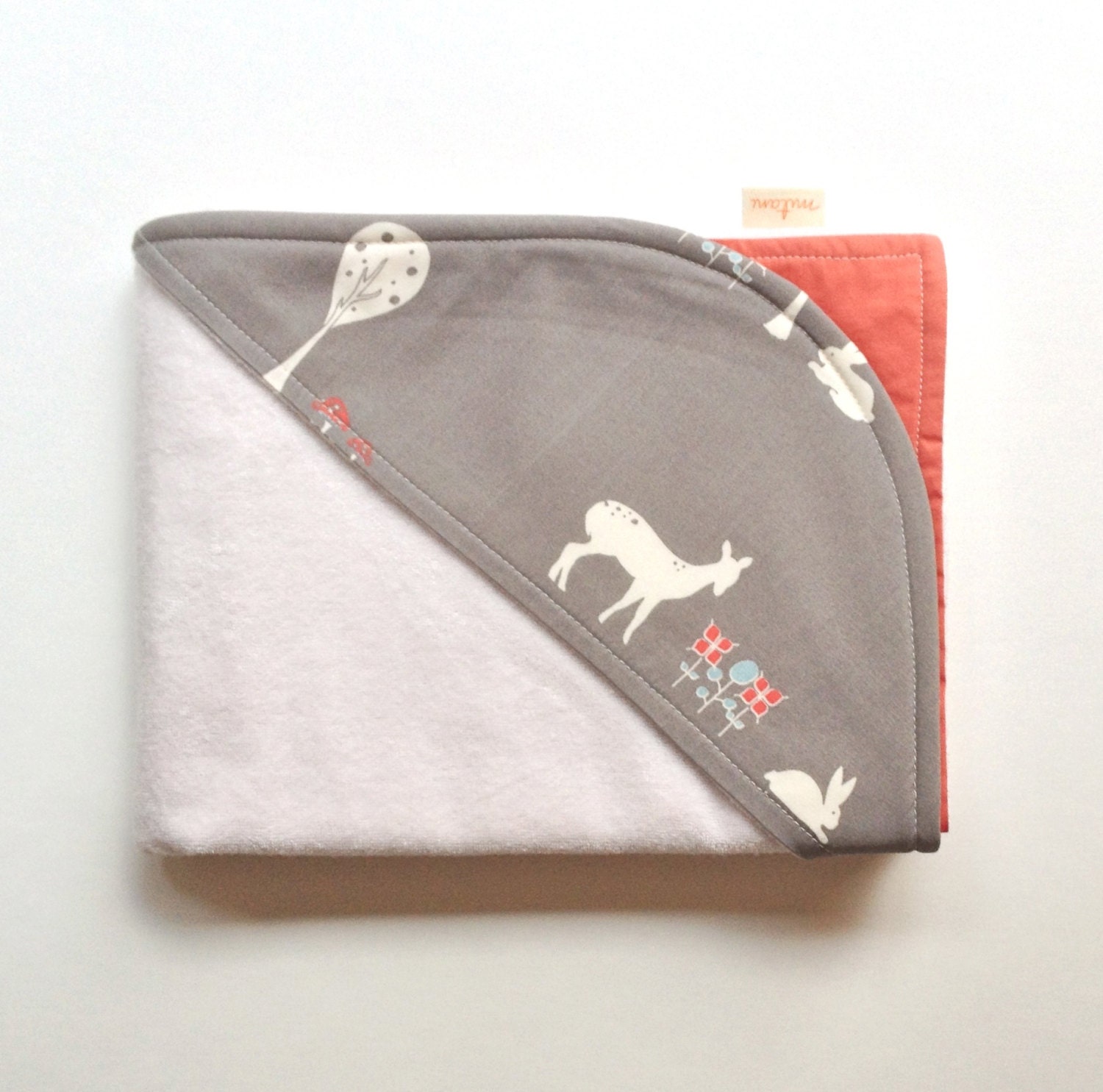 meadow friends organic baby terry hooded towel and washcloth set