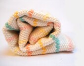 Handwoven Cotton Placemat Set - Beige with Spring colours, woven, fabric, set of 4