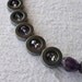 Semiprecious stone necklace made of hematite and amethyst beads. February birthday gift, for her.