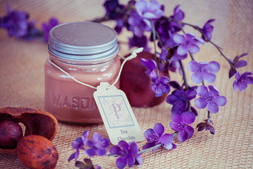 Hot Chocolate Scented Soy Candle in 8oz Mason Jar