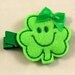 READY TO SHIP - Shamrock Felt Hair Clip - Lime Green Felt - St. Patricks Day - Hair Accessory - Baby Toddler Little Girl Hair Bow