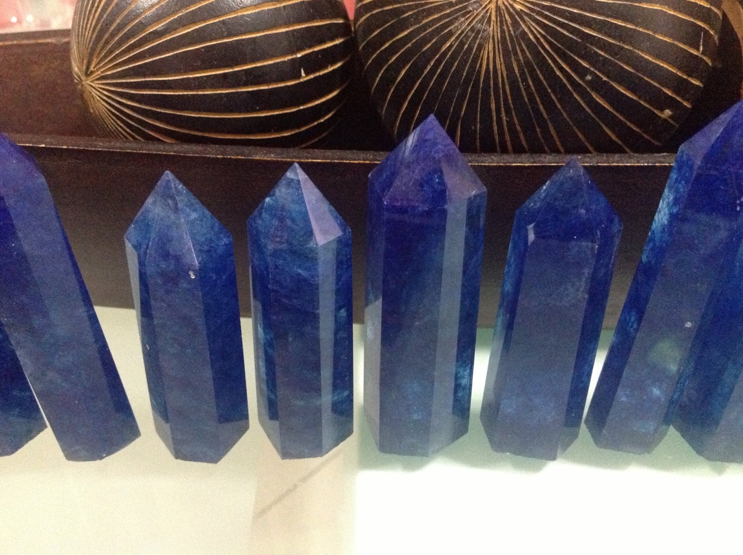 Blue crystal point