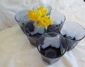 Cobalt Blue Anchor Hocking Glasses  Set of Six