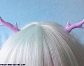 Fairy Kei Lolita Antlers Hair Clips (Lavender)