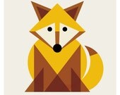Geometric Fox Print