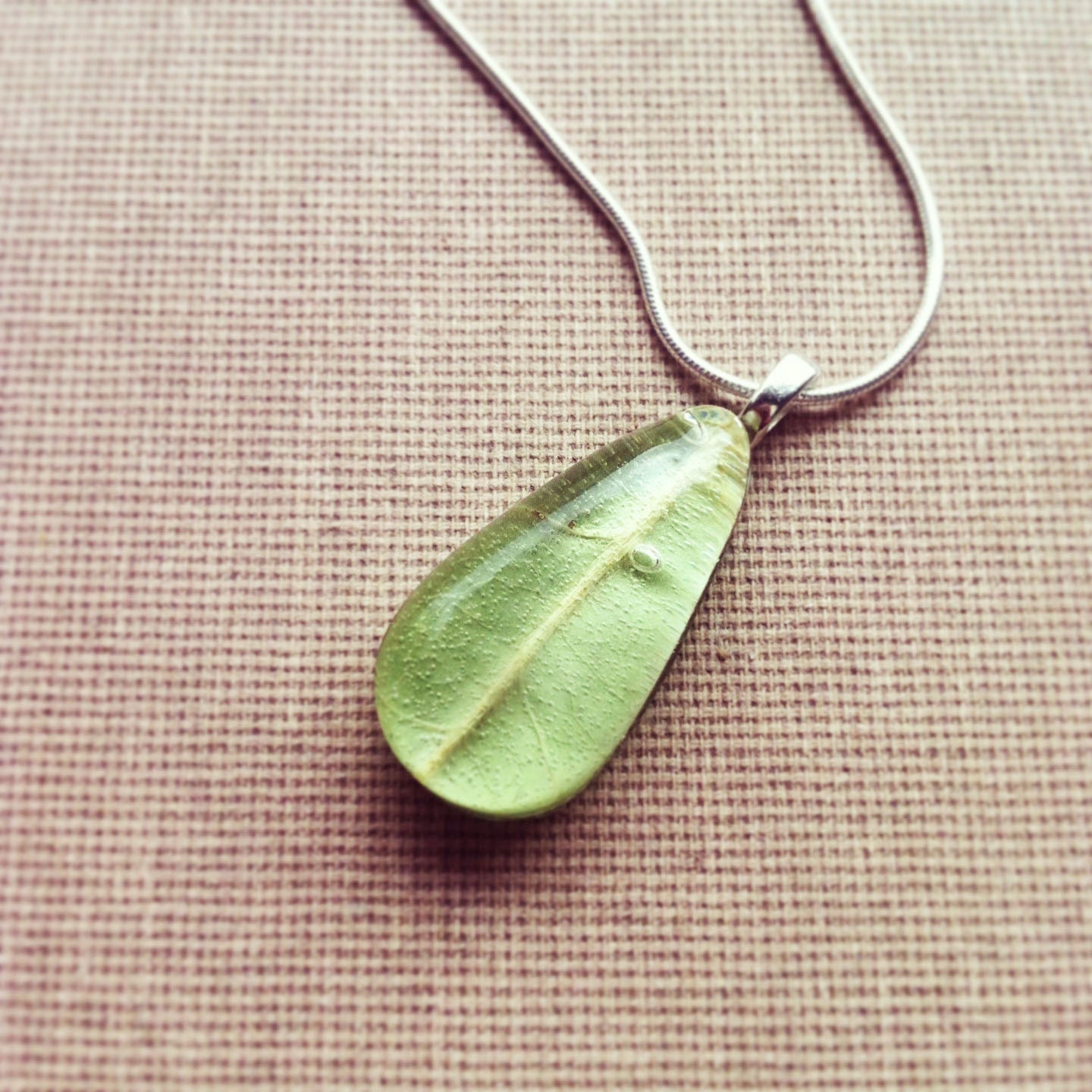 Real Leaf Pendant Rustic Woodland Necklace Botanical Resin Jewelry Nature Inspired OOAK Silver 925 Chain