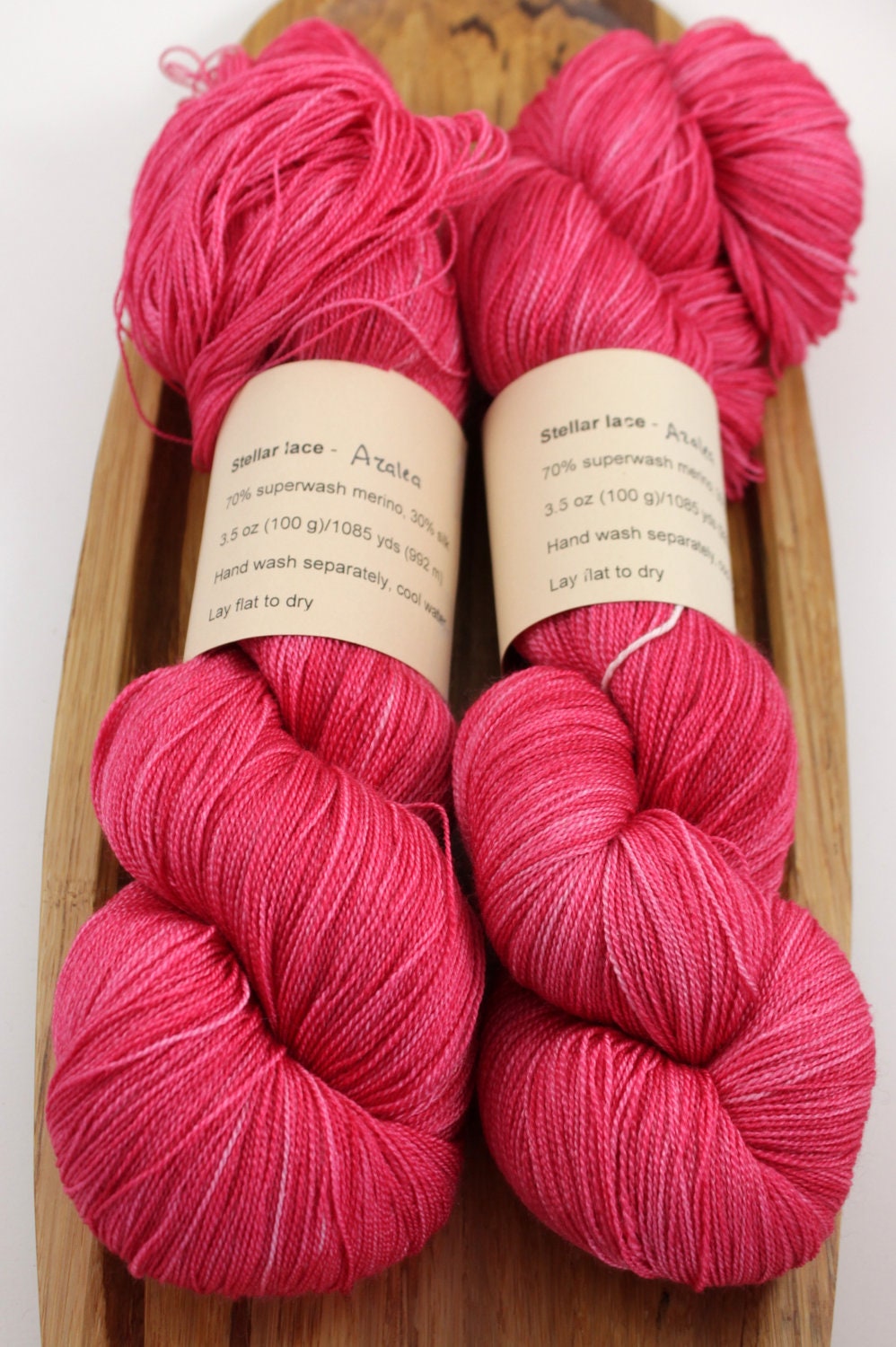 Stellar Lace - Azalea, hand-dyed, 2-ply merino/silk 1085 yds