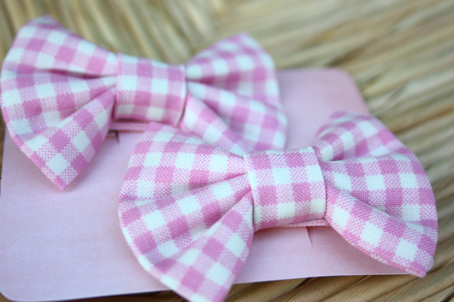 Hair Bows - Toddler Hair Bows - Fabric Hair Bows - Handmade - Pink Bows- Teen - Woman - Bows - Set of two for 8 Spring Summer Collection