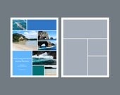 Digital Template, Photo Template, Storyboard Template - 8 x 10 - Template Pack - No.4