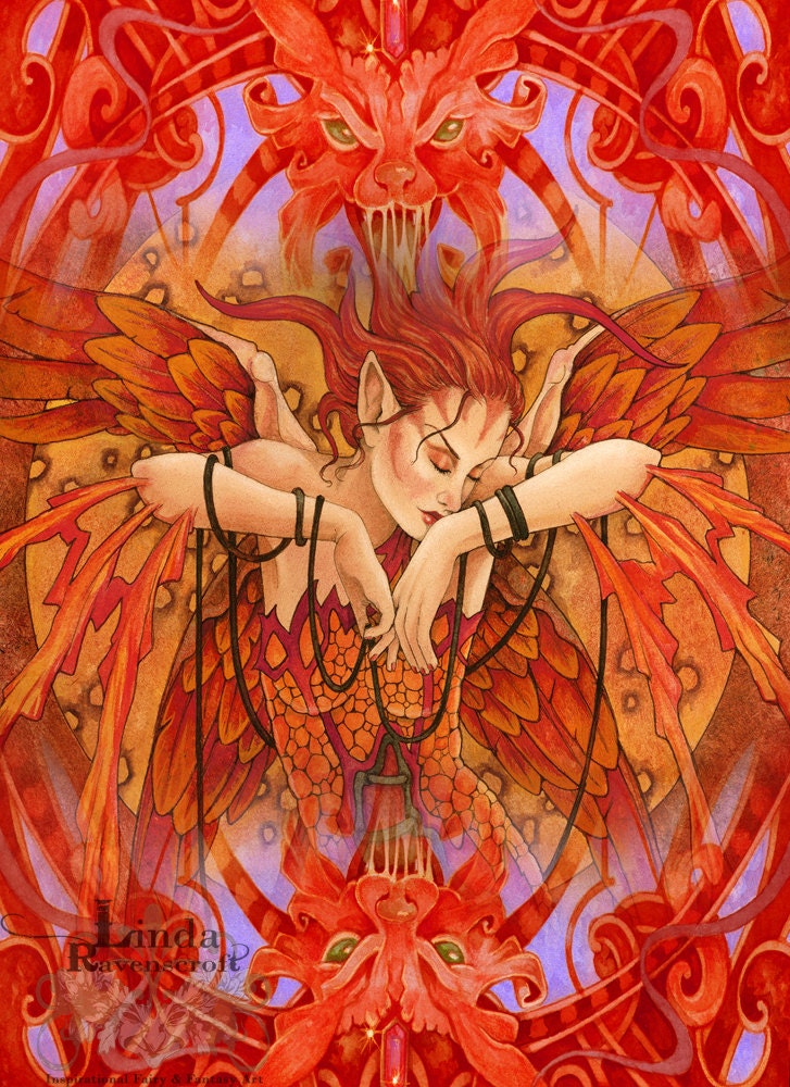 RISE - INSIPIRATIONAL ART - signed prints by Linda Ravenscroft - Rise - be strong, nothing is impossible