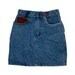 Rare Vintage Acid Wash High Waisted Plaid Flannel Detail Jordache Jean Skirt
