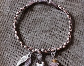 In Loving Memory Angel Pet Charm Braided Bracelet