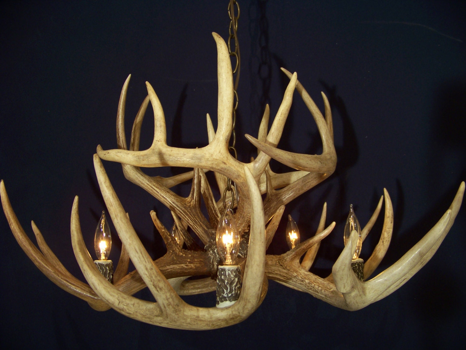 Legend Antler Designs "Nine Antler" Whitetail Deer  Antler Chandelier Light Lamp Fixture