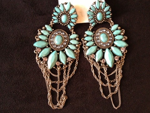 Cute Indian Turquoise Earrings