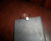 stunning vintage 10k white gold and pearl ring size 7 1/2
