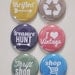 Set of 6 thrift Store Craft Badges Pins Flair