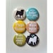 Set of 6 Pug V2.0 Craft Badges Pins Flair