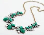 Sale-Turquoise necklace/bib necklace /bubble necklace/bib necklace bubble,statement necklace,Summer/birthday/Beautiful/Anniversary