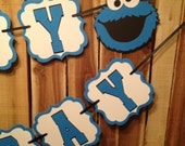 Sesame Street Cookie Monster  "HAPPY BIRTHDAY" Banner