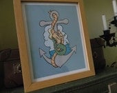 Sailor Mermaid Wall Art, Home Decor