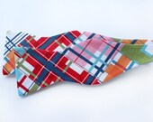 Bow Tie -Madras Plaid - Men's Self Tie - Freestyle Tie