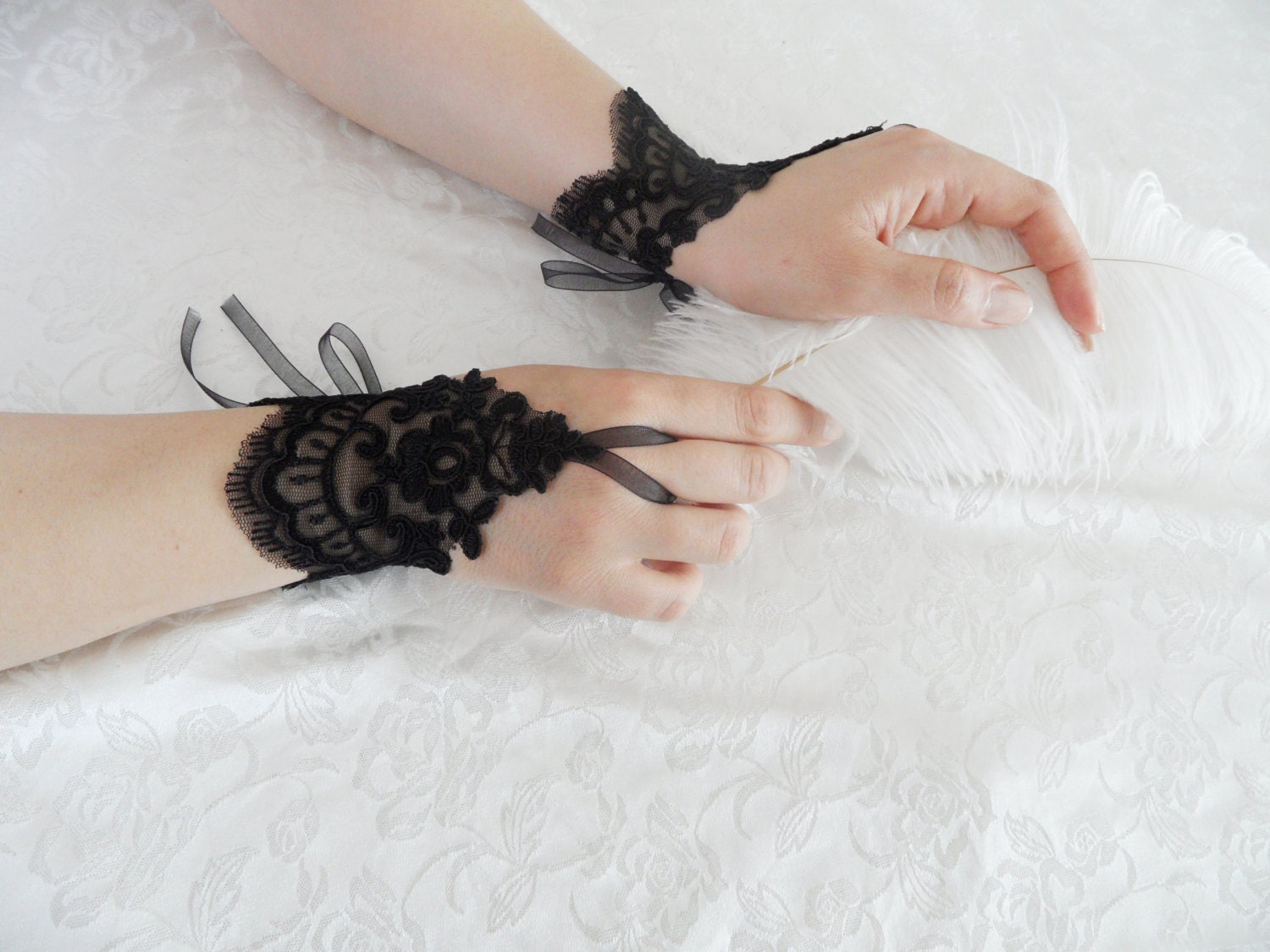 Black Wedding Glove  Black lace gloves, Fingerless Gloves, bride, Bridal accessories, gothic gloves, Victorian gloves  FREE SHIP