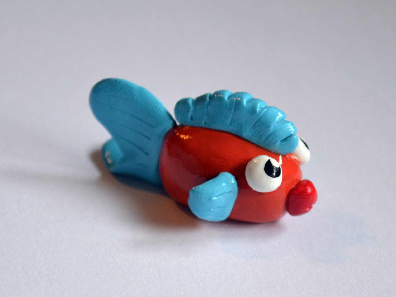 Mo, Hand-Painted Clay Fish
