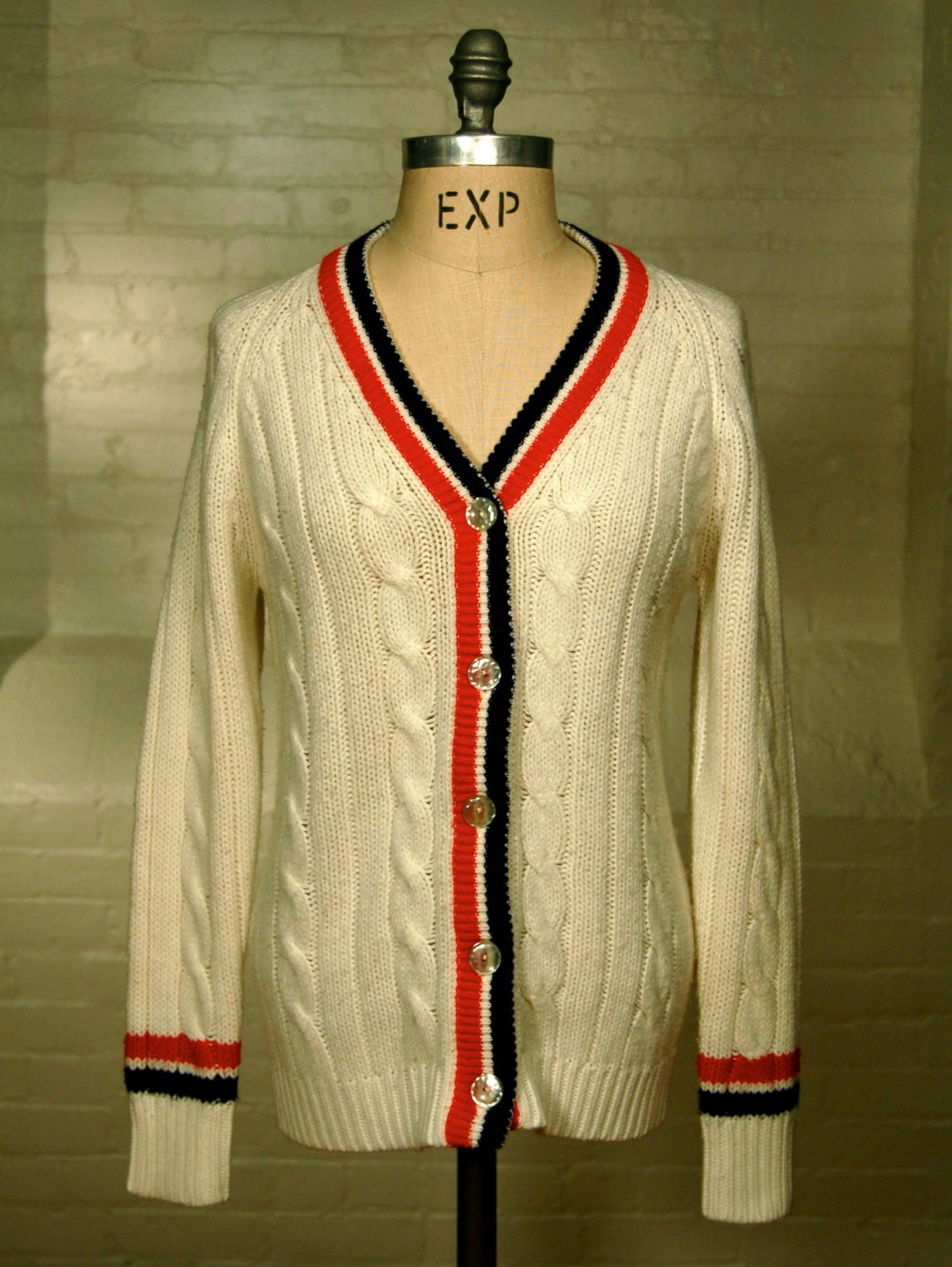 vintage Haymaker tennis cardigan sweater