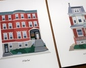 RESERVED FOR DANA / 2 8"x10" House Portraits / Custom House Illustration / Print
