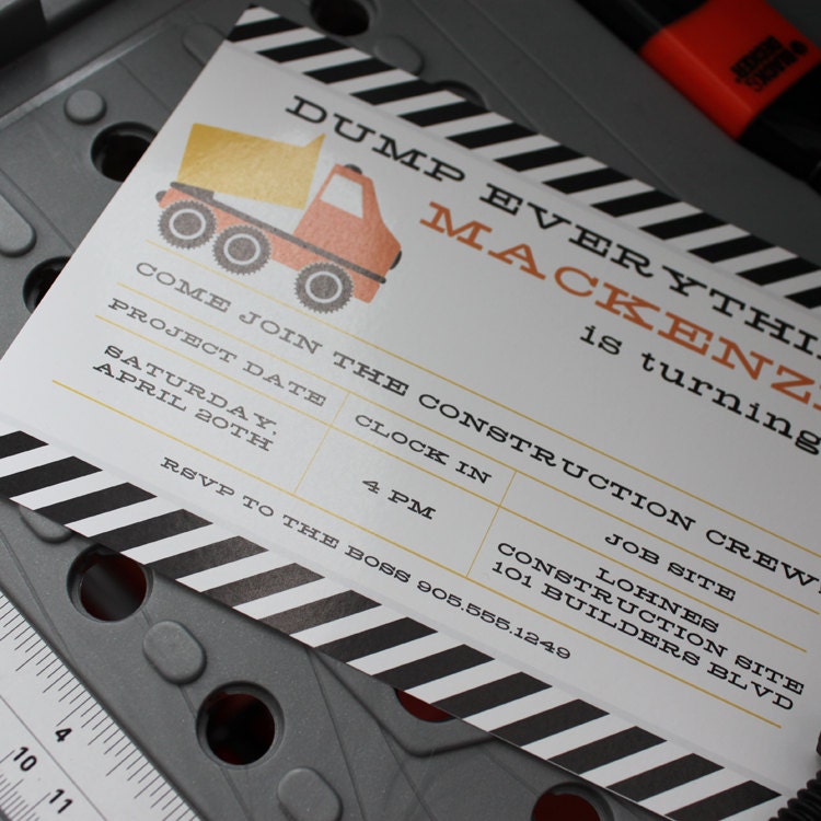 Construction Zone Printable Party Invitations : Printable Party Designs by The Tiny Tiara Il_170x135