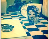 Gene Tierney  Mug, Old Book Page Coffee Mug