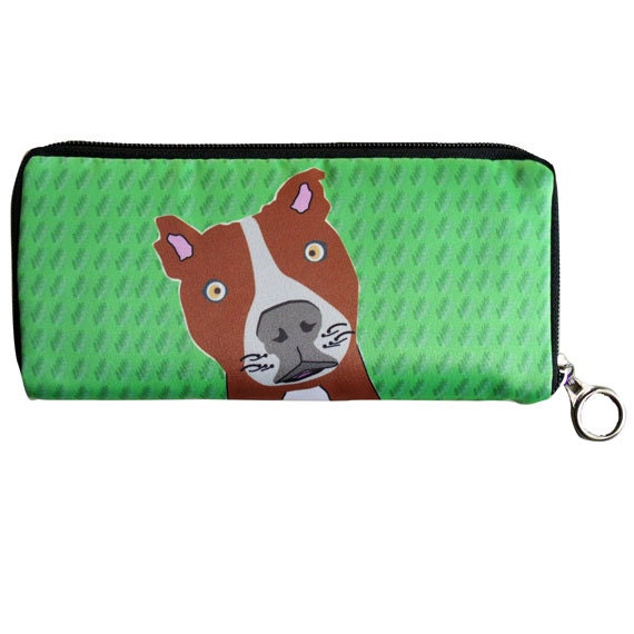 Adorable Happy Pit Bull Wallet and coin purse