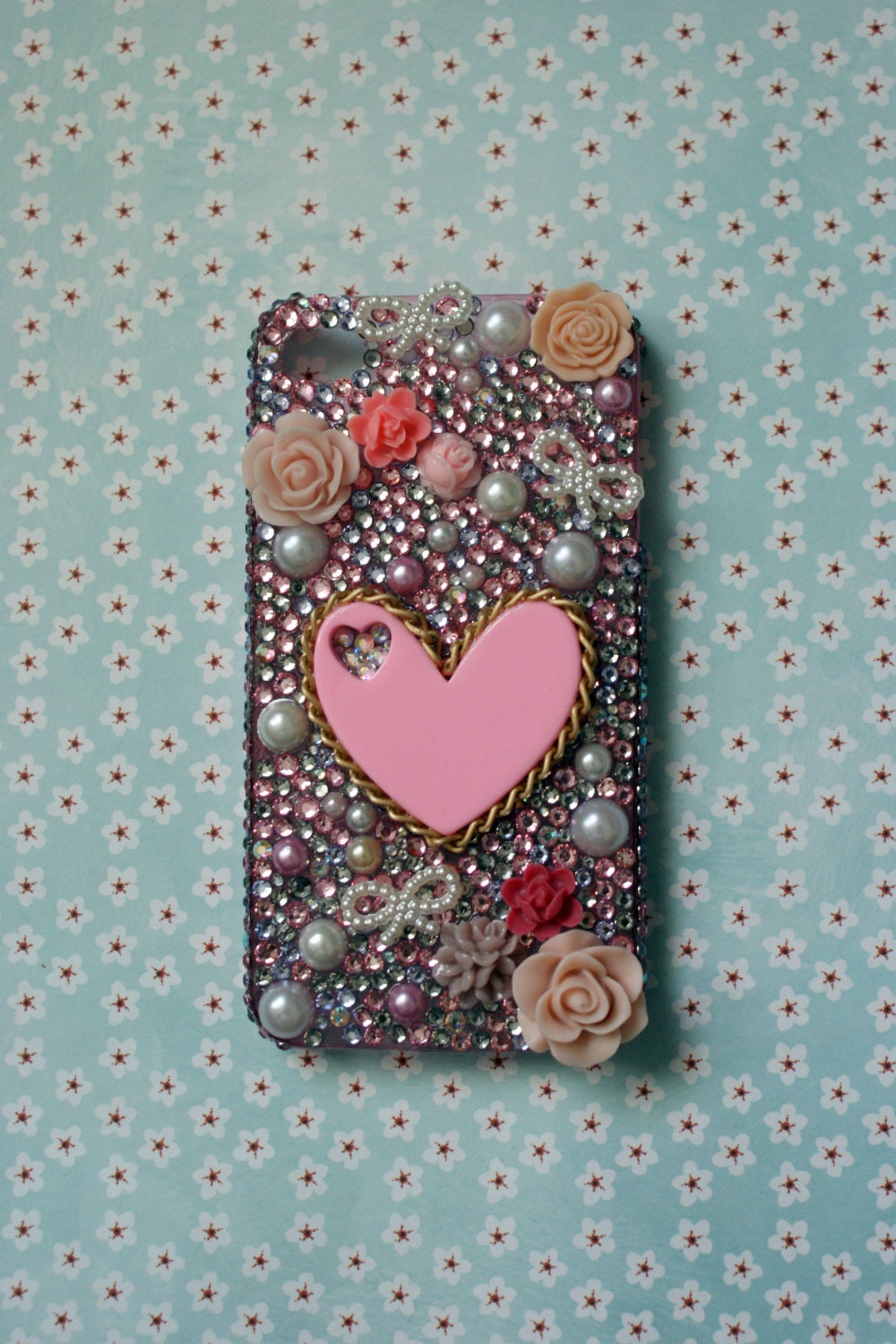 iphone 4 cell phone case 3d bling decoden
