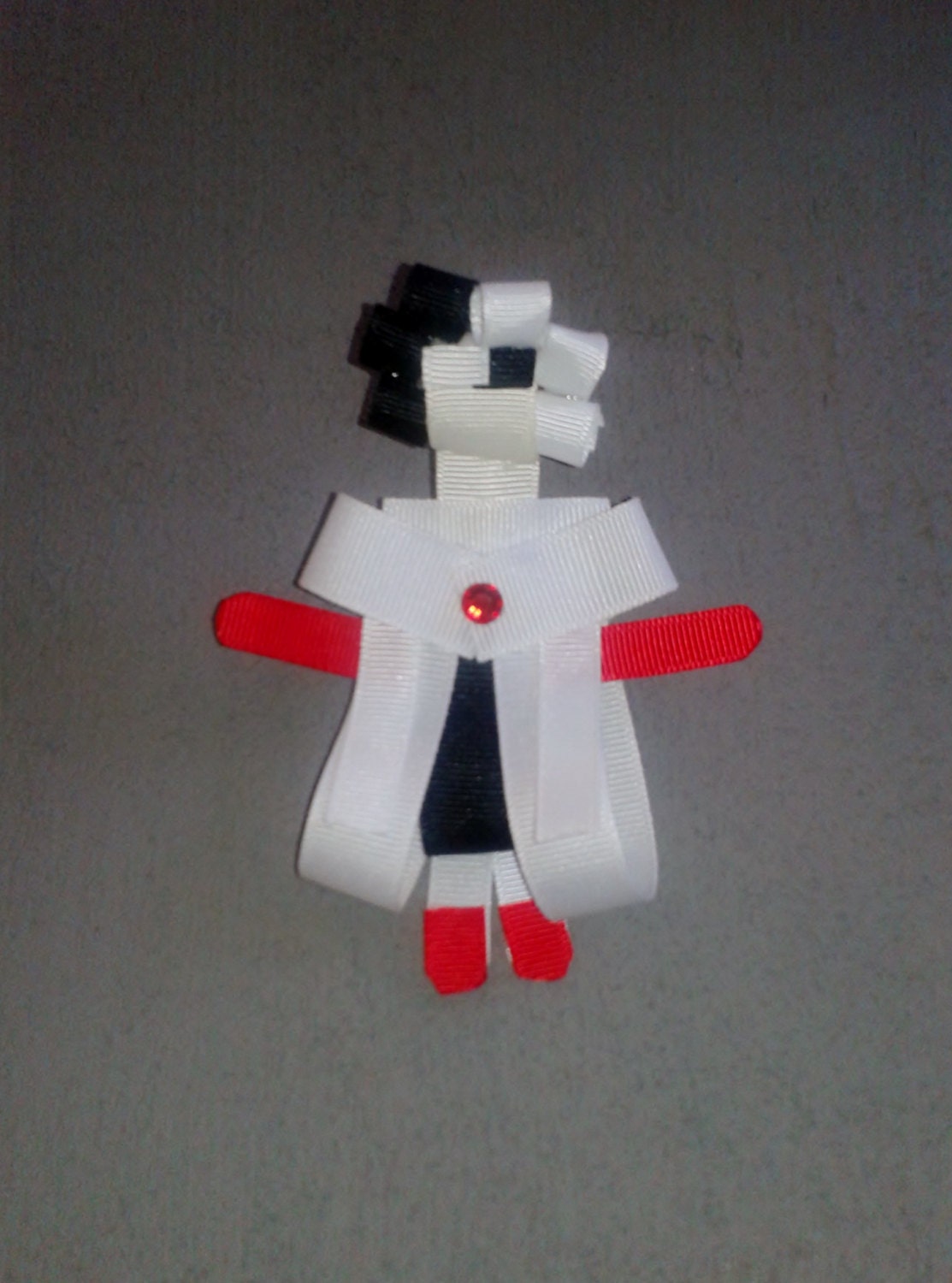 Sculpted Cruella Inspired Hair Bow Hair Clip