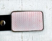 Pretty Pink ZigZag Belt Buckle