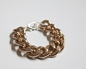 Large Chunky Rose Gold Curb Chain Bracelet