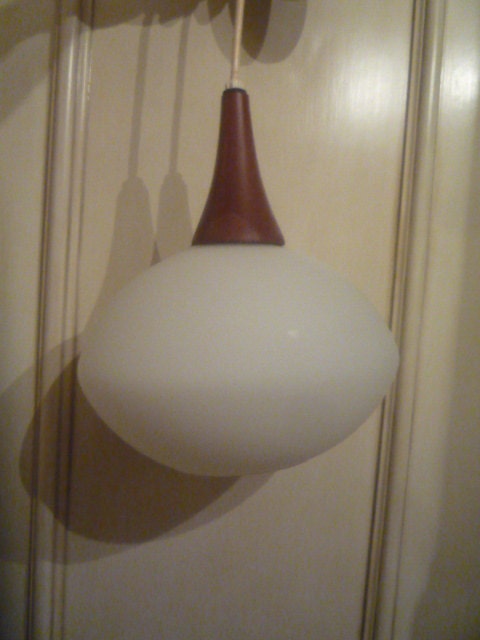Vintage Danish Mid Century Modern Ceiling Light Pendant Chandelier Hollywood Regency Eames Era
