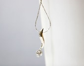 White Gold Plated Elegant Necklace, Personalizing Available, Modern, Dainty, Minimalist, Simple, Everyday, Bridal Jewelry, Wedding Jewelry