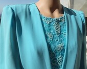 Ursula of Switzerland/ 80s Beaded Evening Dress / Vintage Clothing by Feisty Farmers Wife