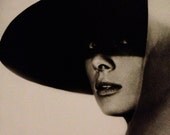 Audrey Hepburn in the shadows photo - Black and White