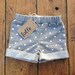 Handmade Unisex Cotton Spot Shorts - Grey & White