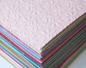 Blank cards with pretty embossed details - 50 color choices